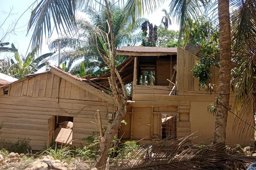 Fauziah House after flash flood 26 November 2026, at Kampung Durian, Aceh Tamiang, 15 April 2026.