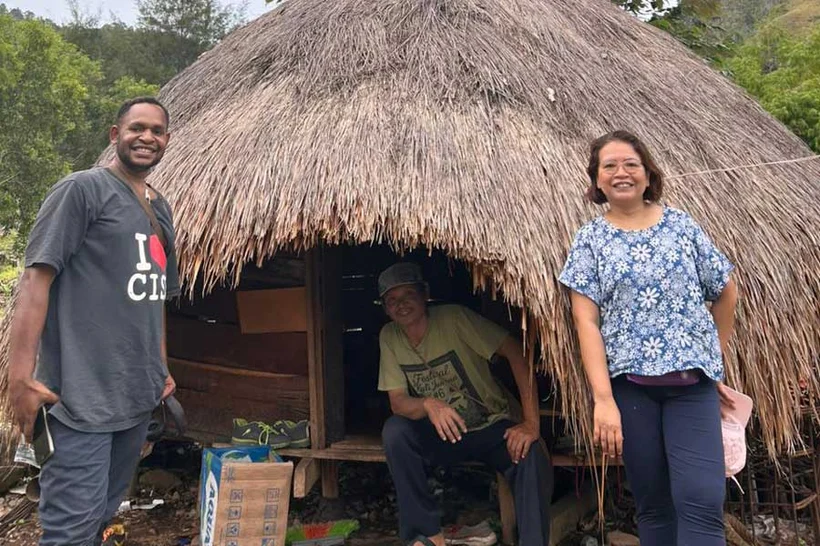 Patianus(Left)Petrus(Center)Kins(Right), Community Visit February 4 2026