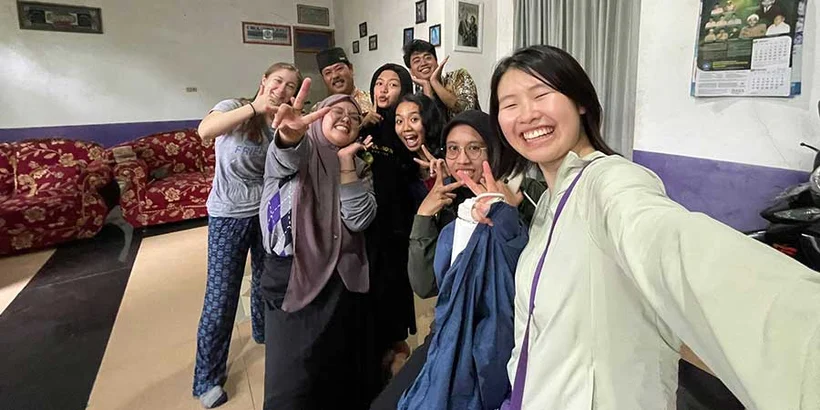 Emma, Caroline, Indonesia Intern and Nadhif Family, July 2025. Caroline Photo's