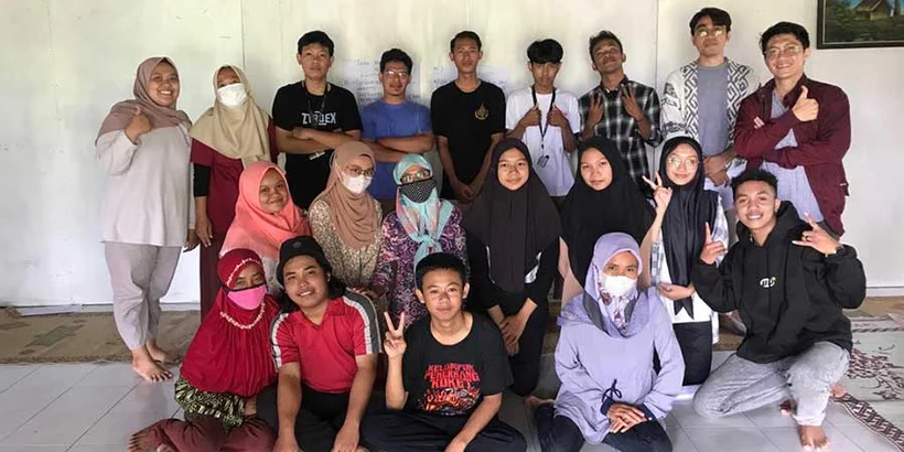 Together with my team.
