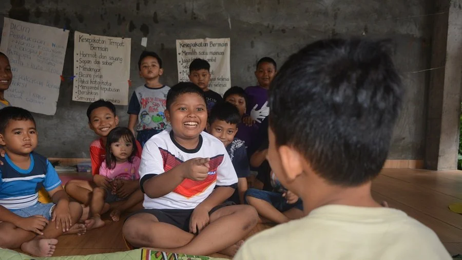 Kids in a group